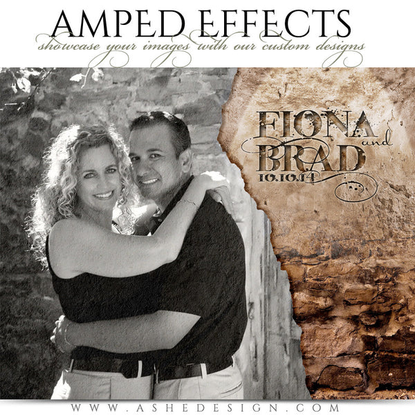 Ashe Design | Amped Effects Wedding Templates | Stone Wall Wedding and Engagement Sesson Photography Template