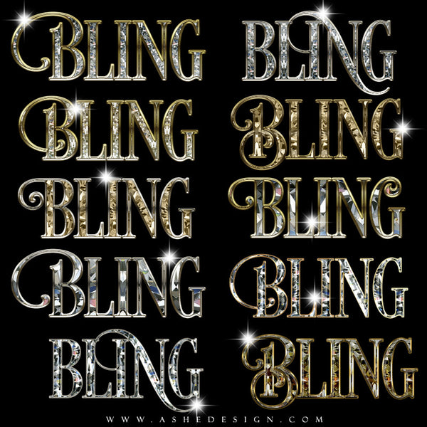 Photoshop Styles | Bling examples