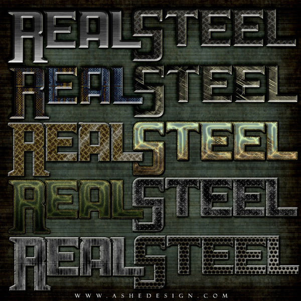 Ashe Design | Photoshop Styles | Real Steel examples