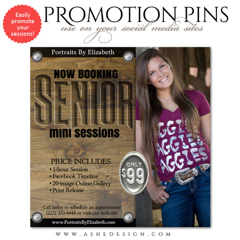 Ashe Design | Timeline Promotional Pin | Western Senior