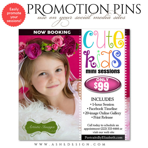 Cute Kids Timeline Promotional Pin