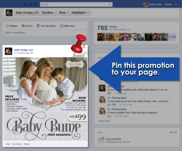 Timeline Promotional Pin | Baby Bump example