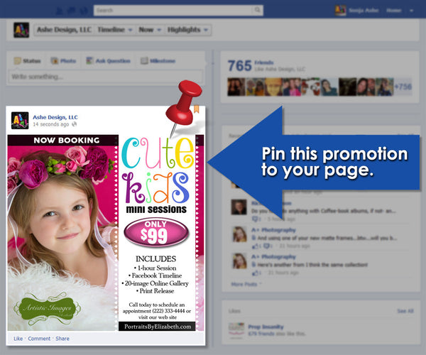 Timeline Promotional Pin | Cute Kids – AsheDesign
