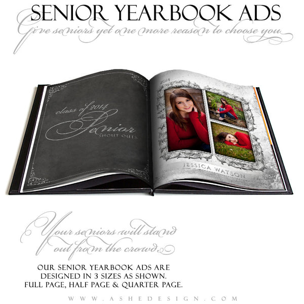 Softly Spoken - Yearbook Ad Designs for Photographers