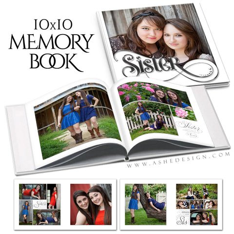 Simply Worded Sister - 10x10 P BK open book web display