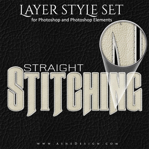 Photoshop Styles | Straight Stitch Text Effect