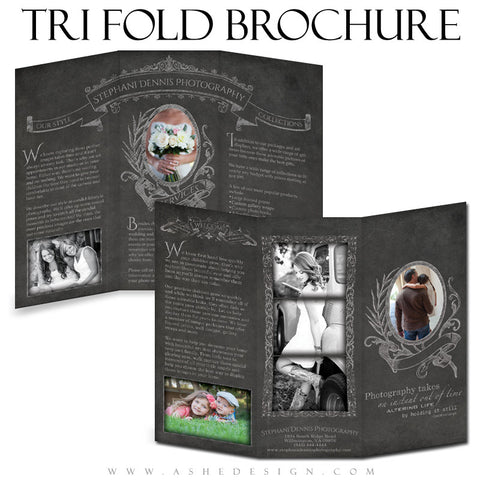 Chalkboard 8.5x11 Marketing Tri-fold Brochure web display