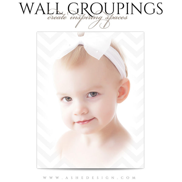Wall Groupings Children Photography Templates | Chevron Baby1
