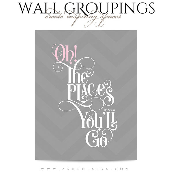 Wall Groupings Children Photography Templates | Chevron Baby2