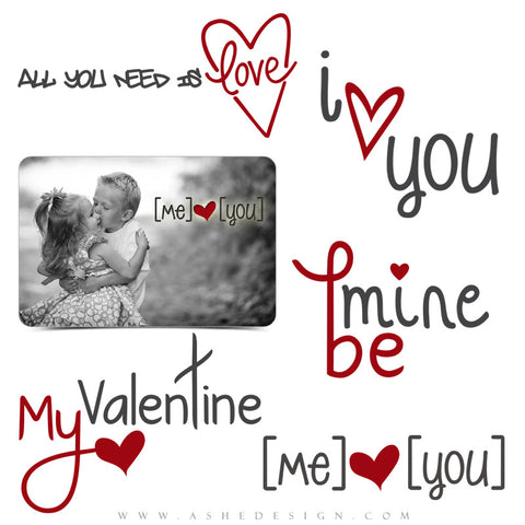 Valentine Word Art | All You Need Is Love full set