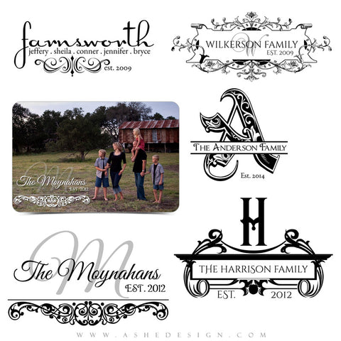 Customizable Photoshop Word Art | Family Crests