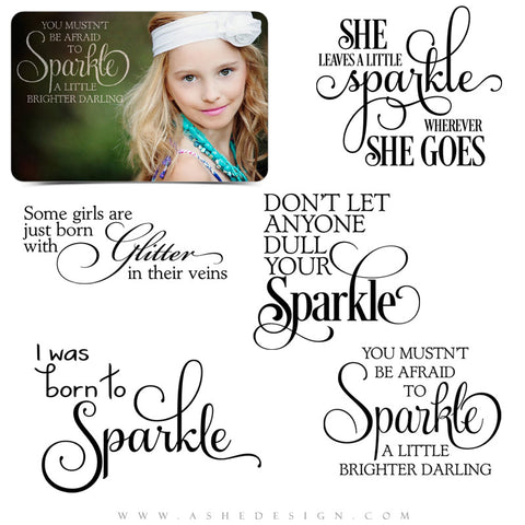 Photoshop Word Art | Born To Sparkle full set