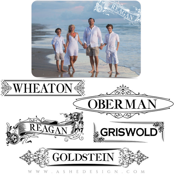 Customizable Word Art Stamps | Family Heritage full set