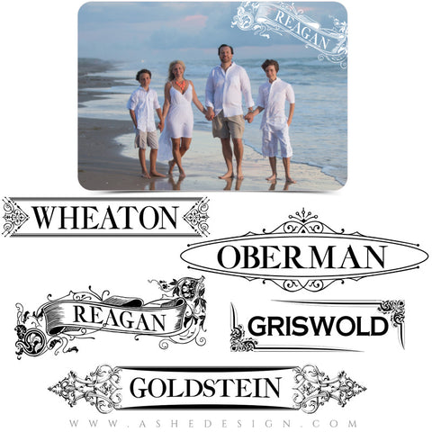 Customizable Word Art Stamps | Family Heritage full set