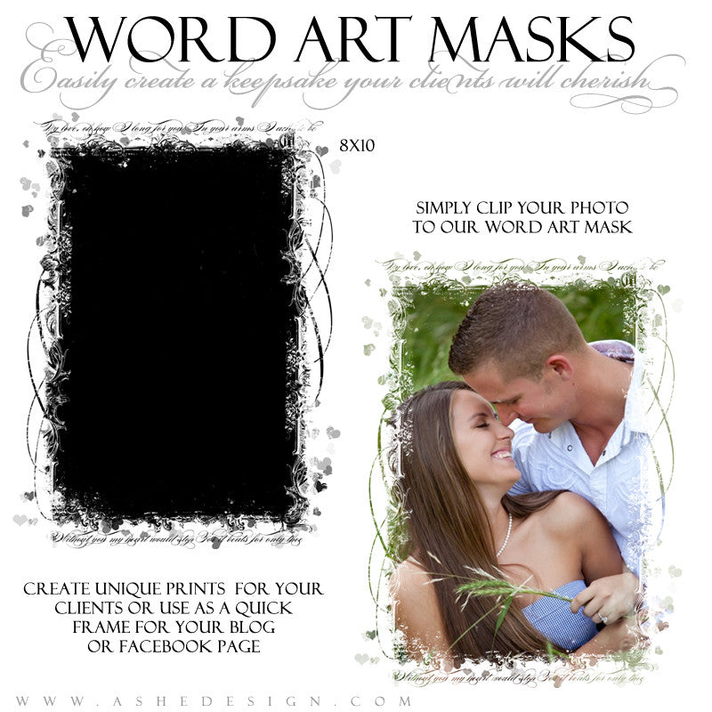 Word Art Layer Masks - My Love example1 web display