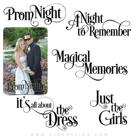 Photoshop Seniors Word Art | Prom Night