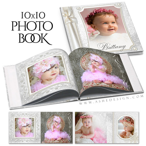 Ashe Design | 10x10 Photo Book Templates Cover | Snow Babies