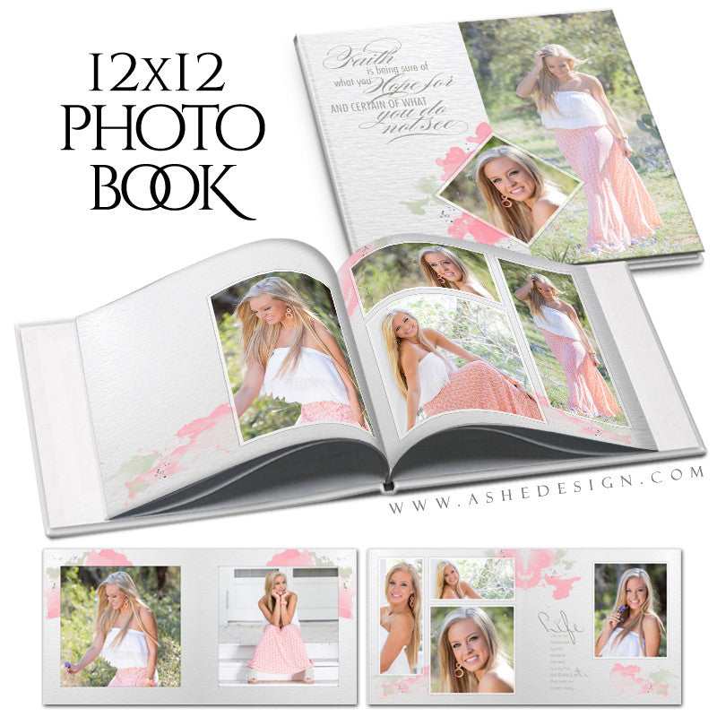Photo Book Templates 12x12 | Watercolors cover