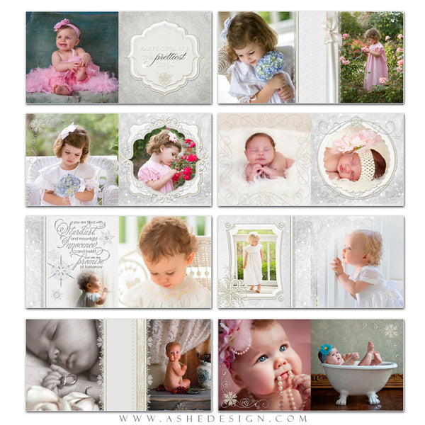 Ashe Design | 10x10 Photo Book Templates Pages | Snow Babies