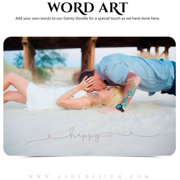 Inspirational Photoshop Word Art Set | Dainty Doodles happy