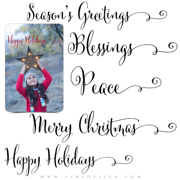 Photoshop Christmas Word Art Set | Season's Greetings