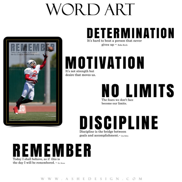 Sports Word Art Collection - Motivational Set (3)